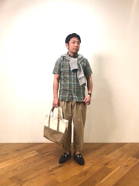 「ENZO BONAFE（エンツォボナフェ）のアイテム」を使った、kenichiさん（メンズ・165cm）の春コーディネート
