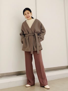 「KBF+」｜「アイテム（ノーカラージャケット）」を使った、きっしゃんさん（レディース・151cm）の秋コーディネート