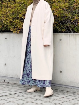 「KBF+」｜「アイテム（ノーカラージャケット）」を使った、きっしゃんさん（レディース・151cm）の秋コーディネート
