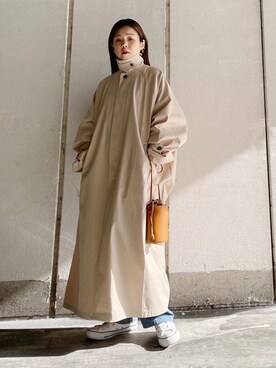 「KBF（ケイビーエフ）のバケットミニBAG（ショルダーバッグ）」を使った、きっしゃんさん（レディース・151cm）の冬コーディネート