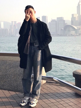 「PULL&BEAR（プルアンドベア）のアイテム（ダウンジャケット/コート）」を使った、CARPI-Wさん（メンズ・174cm）の春コーディネート
