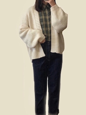 「ハイウエストストレートジーンズ」｜mさん（レディース・162cm）の秋コーディネート