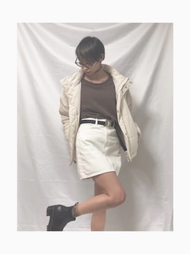 「AS KNOW AS PINKY（アズノゥアズピンキー）のアイテム（ダウンジャケット/コート）」を使った、tokumiさん（レディース・163cm）の冬コーディネート
