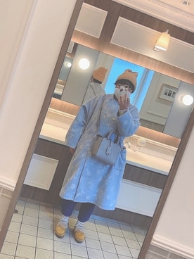 「TSUHARU by Samansa Mos2（ツハルバイサマンサモスモス）のアイテム（その他アウター）」を使った、Npcさん（レディース・155cm）の冬コーディネート