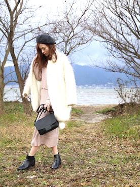 「BIANCA EPOCA（ビアンカエポカ）のアイテム（その他アウター）」を使った、SHIORIさん（レディース・164cm）の冬コーディネート