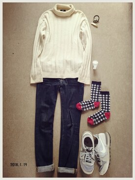 hamaさん（レディース・156cm）の冬コーディネート