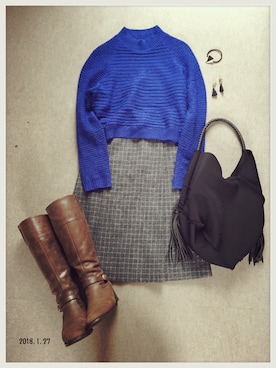 hamaさん（レディース・156cm）の冬コーディネート