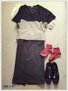 「milady（ミレディ）のアイテム」を使った、hamaさん（レディース・156cm）の秋コーディネート