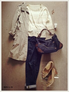 「ing（イング）のアイテム（パンプス）」を使った、hamaさん（レディース・156cm）の春コーディネート