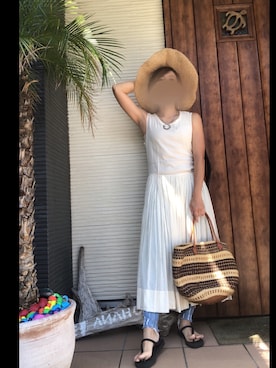 「CABANE de ZUCCa（カバンドズッカ）のアイテム（ワンピース/ドレス）」を使った、meguu2020さん（レディース・154cm）の春コーディネート