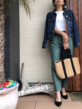 「DURAS（デュラス）のアイテム（シューズ）」を使った、meguu2020さん（レディース・154cm）の春コーディネート