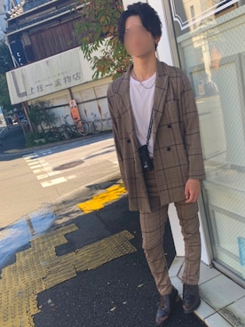 「SOYOUS（ソユーズ）のアイテム（ジャケット/アウター）」を使った、しゅしゅさん（メンズ・178cm）の秋コーディネート