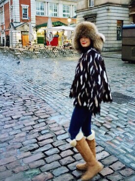 「Rudsak（ルドサック）のアイテム」を使った、Lily さん（レディース・157cm）の冬コーディネート