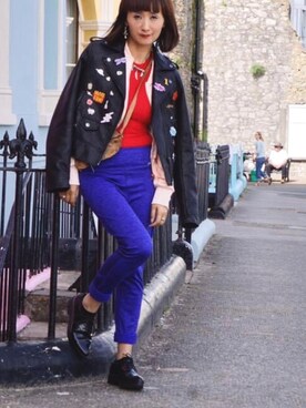 「RIVER ISLAND（リバーアイスランド）のアイテム」を使った、Lily さん（レディース・157cm）の夏コーディネート