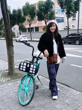 「H&M（エイチ・アンド・エム）のアイテム（ブルゾン）」を使った、Lily さん（レディース・157cm）の秋コーディネート