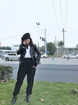 「I.Tのアイテム」を使った、Lily さん（レディース・157cm）の秋コーディネート
