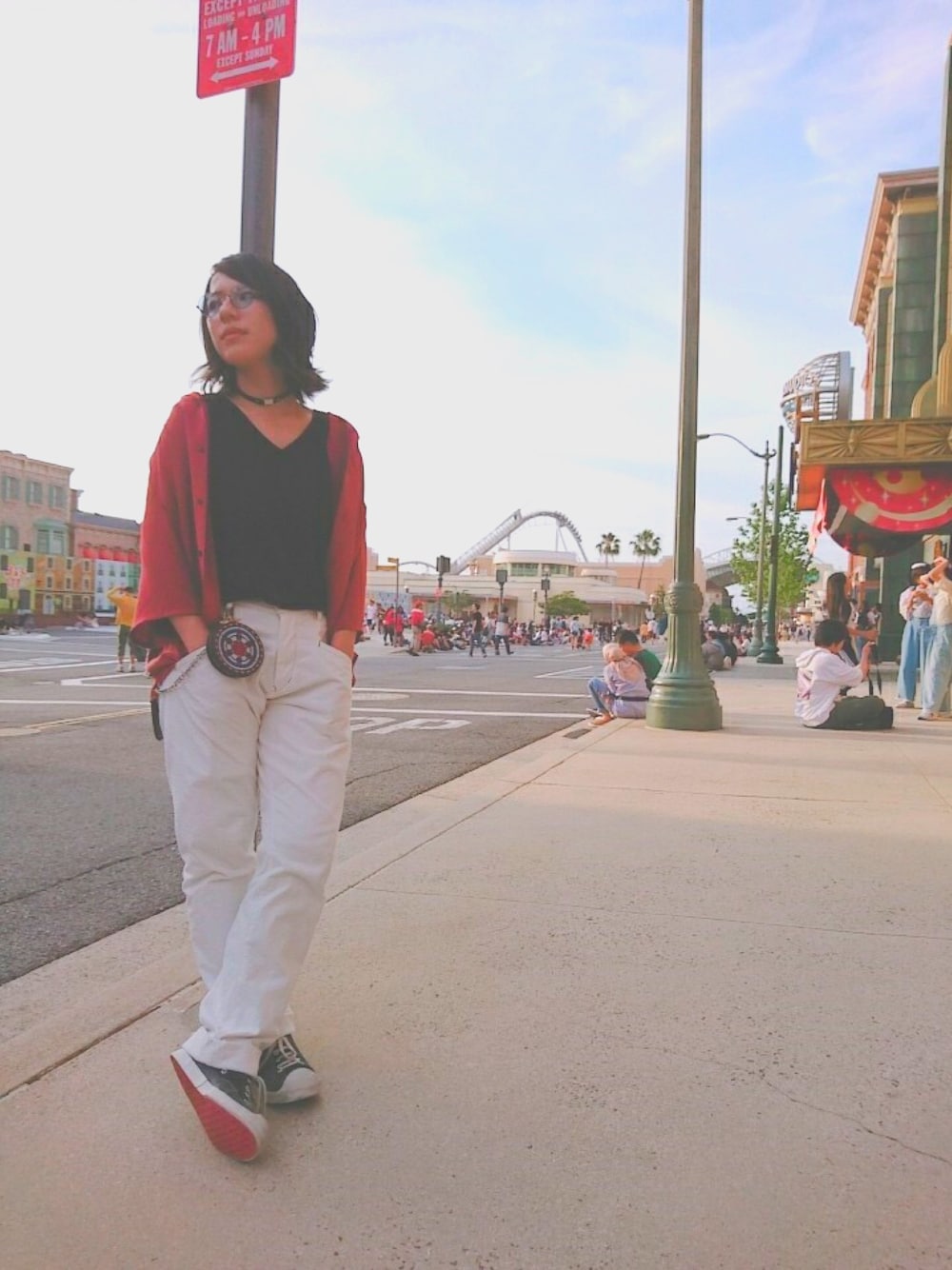 「summer、girl、menslike、sulvam、black means、JAM 、HARE、UNISEX」｜「BJ Classic Collectionのアイテム（メガネ、ブルー系）」を使った、alowさん（レディース・159cm）の夏コーディネートの1枚目の写真