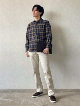 「5ポケットパンツ」｜TAKEO KIKUCHIさん（メンズ・175cm）の秋コーディネート