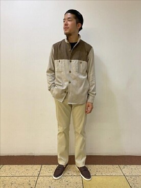 「5ポケットパンツ」｜TAKEO KIKUCHIさん（メンズ・170cm）の秋コーディネート