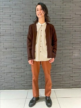 「5ポケットパンツ」｜TAKEO KIKUCHIさん（メンズ・169cm）の秋コーディネート