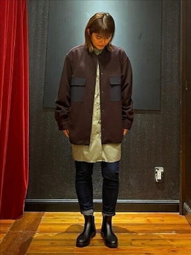 「TAKEO KIKUCHI（タケオキクチ）のアイテム（ジャケット/アウター）」を使った、TAKEO KIKUCHIさん（レディース・159cm）の秋コーディネート