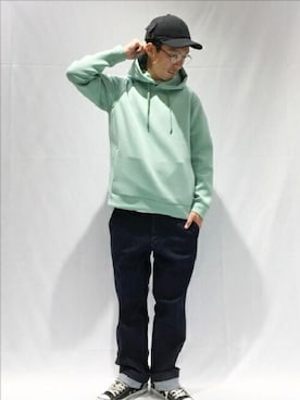「TAKEO KIKUCHI（タケオキクチ）のアイテム（帽子）」を使った、TAKEO KIKUCHIさん（メンズ・178cm）の秋コーディネート