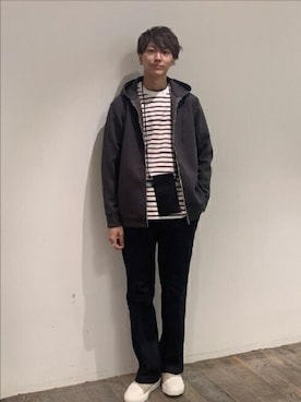 「TAKEO KIKUCHI（タケオキクチ）のアイテム（財布/小物）」を使った、TAKEO KIKUCHIさん（メンズ・178cm）の秋コーディネート