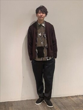 「TAKEO KIKUCHI（タケオキクチ）のアイテム（財布/小物）」を使った、TAKEO KIKUCHIさん（メンズ・178cm）の秋コーディネート