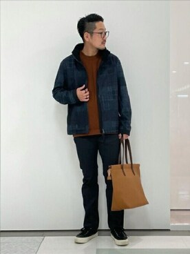 「5ポケットパンツ」｜TAKEO KIKUCHIさん（メンズ・173cm）の秋コーディネート