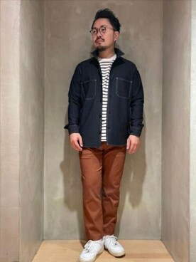 「5ポケットパンツ」｜TAKEO KIKUCHIさん（メンズ・173cm）の秋コーディネート