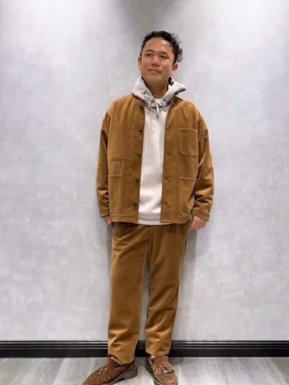 タケオキクチ コーディロイ カバーオール ジャケット ブラウン TAKEO 