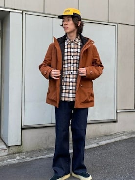 「40ct&525」｜「アイテム（ダウンジャケット/コート）」を使った、TAKEO KIKUCHIさん（メンズ・172cm）の秋コーディネート