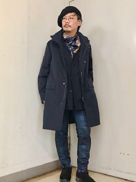 「TAKEO KIKUCHI（タケオキクチ）のアイテム（その他アウター）」を使った、TAKEO KIKUCHIさん（メンズ・170cm）の秋コーディネート