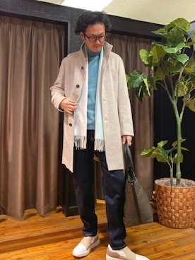 「TAKEO KIKUCHI（タケオキクチ）のアイテム（その他アウター）」を使った、TAKEO KIKUCHIさん（メンズ・180cm）の秋コーディネート