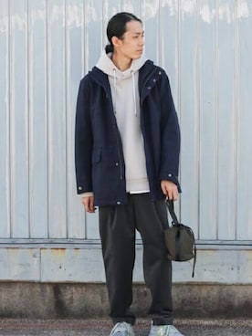「TAKEO KIKUCHI（タケオキクチ）のアイテム（スーツパンツ）」を使った、TAKEO KIKUCHIさん（メンズ・175cm）の秋コーディネート