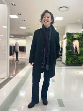 「TAKEO KIKUCHI（タケオキクチ）のアイテム（その他アウター）」を使った、TAKEO KIKUCHIさん（メンズ・173cm）の秋コーディネート