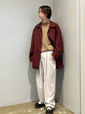 「40ct&525」｜「アイテム（ブルゾン）」を使った、TAKEO KIKUCHIさん（メンズ・163cm）の冬コーディネート