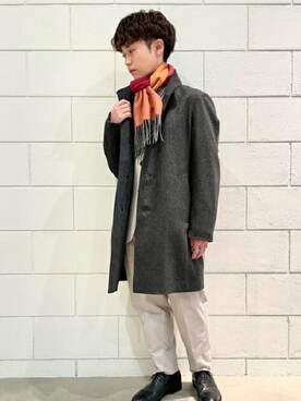 「TAKEO KIKUCHI（タケオキクチ）のアイテム（その他アウター）」を使った、TAKEO KIKUCHIさん（メンズ・162cm）の冬コーディネート