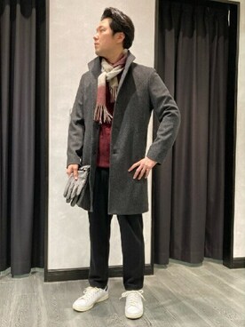 「TAKEO KIKUCHI（タケオキクチ）のアイテム（その他アウター）」を使った、TAKEO KIKUCHIさん（メンズ・175cm）の冬コーディネート