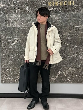 「TAKEO KIKUCHI（タケオキクチ）のアイテム（ダウンジャケット/コート）」を使った、TAKEO KIKUCHIさん（メンズ・165cm）の冬コーディネート