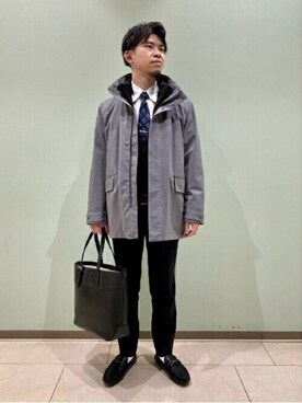 「TAKEO KIKUCHI（タケオキクチ）のアイテム（ダウンジャケット/コート）」を使った、TAKEO KIKUCHIさん（メンズ・172cm）の冬コーディネート