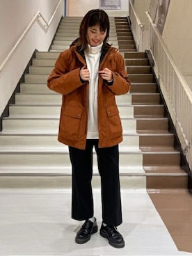 「TAKEO KIKUCHI（タケオキクチ）のアイテム（ジャケット/アウター）」を使った、TAKEO KIKUCHIさん（レディース・159cm）の冬コーディネート
