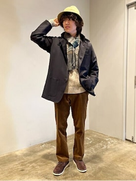 「40ct&525」｜「アイテム（ブルゾン）」を使った、TAKEO KIKUCHIさん（メンズ・172cm）の冬コーディネート