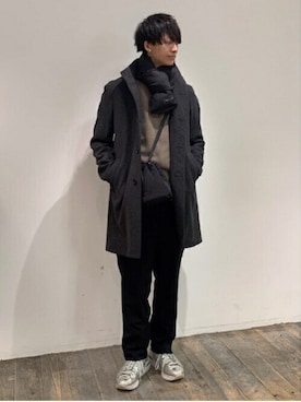 「TAKEO KIKUCHI（タケオキクチ）のアイテム（その他アウター）」を使った、TAKEO KIKUCHIさん（メンズ・178cm）の冬コーディネート