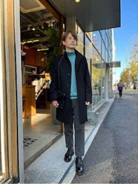 「TAKEO KIKUCHI（タケオキクチ）のアイテム（その他アウター）」を使った、TAKEO KIKUCHIさん（メンズ・176cm）の冬コーディネート