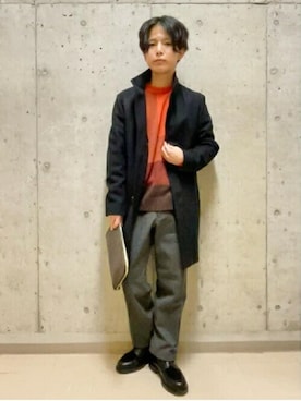 「TAKEO KIKUCHI（タケオキクチ）のアイテム（その他アウター）」を使った、TAKEO KIKUCHIさん（メンズ・167cm）の冬コーディネート