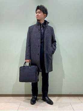 「TAKEO KIKUCHI（タケオキクチ）のアイテム（その他アウター）」を使った、TAKEO KIKUCHIさん（メンズ・172cm）の冬コーディネート