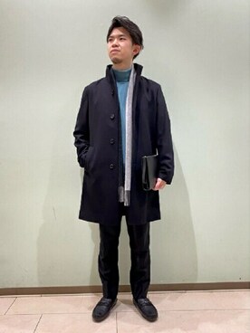 「TAKEO KIKUCHI（タケオキクチ）のアイテム（その他アウター）」を使った、TAKEO KIKUCHIさん（メンズ・172cm）の冬コーディネート