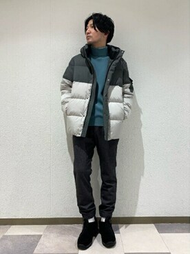 「TAKEO KIKUCHI（タケオキクチ）のアイテム（ダウンジャケット/コート）」を使った、TAKEO KIKUCHIさん（メンズ・169cm）の冬コーディネート