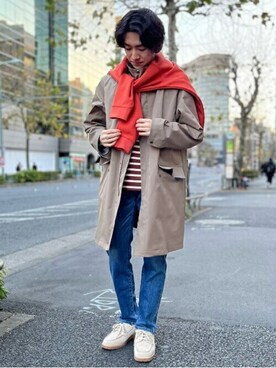 「TAKEO KIKUCHI（タケオキクチ）のアイテム（その他アウター）」を使った、TAKEO KIKUCHIさん（メンズ・172cm）の冬コーディネート